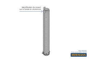 Ressort de torsion Hormann avec cône de réglage de tension, Porte de garage série 40